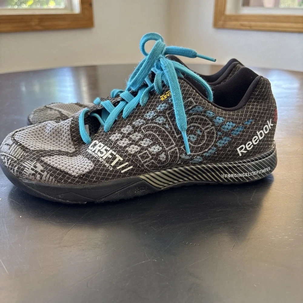Reebok CrossFit Nano 5.0 Training Shoes Blue Black Gray Womens Sneakers Sz 7.5